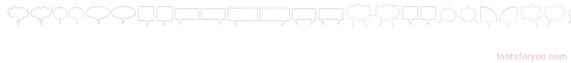 Komikabb-Schriftart – Rosa Schriften auf weißem Hintergrund