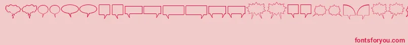 Komikabb Font – Red Fonts on Pink Background