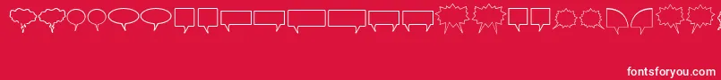 Komikabb Font – White Fonts on Red Background