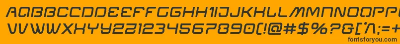 Miraclemercurysemiboldsemital Font – Black Fonts on Orange Background