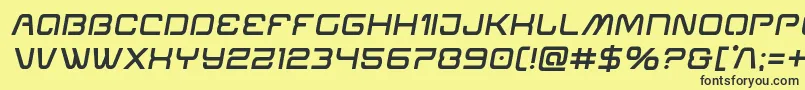 Miraclemercurysemiboldsemital Font – Black Fonts on Yellow Background