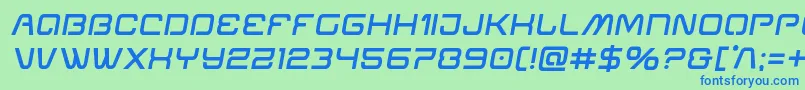 Miraclemercurysemiboldsemital Font – Blue Fonts on Green Background