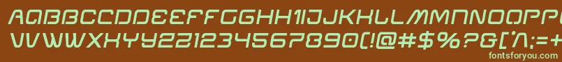 Miraclemercurysemiboldsemital Font – Green Fonts on Brown Background