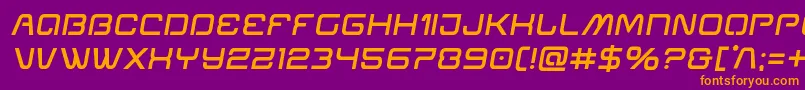 Miraclemercurysemiboldsemital Font – Orange Fonts on Purple Background