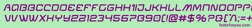 Miraclemercurysemiboldsemital Font – Purple Fonts on Green Background