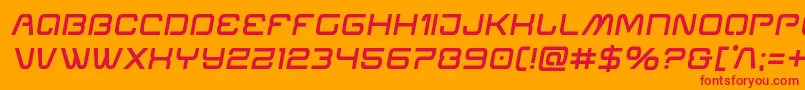 Miraclemercurysemiboldsemital Font – Red Fonts on Orange Background