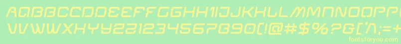 Miraclemercurysemiboldsemital Font – Yellow Fonts on Green Background