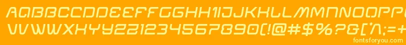 Miraclemercurysemiboldsemital Font – Yellow Fonts on Orange Background