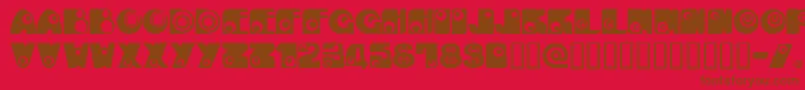 Kan-fontti – ruskeat fontit punaisella taustalla