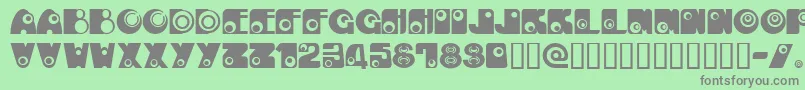 Kan Font – Gray Fonts on Green Background