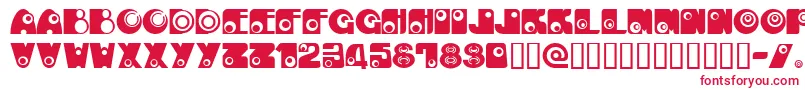 Kan Font – Red Fonts on White Background