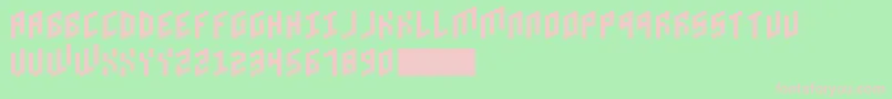 BrickBold Font – Pink Fonts on Green Background