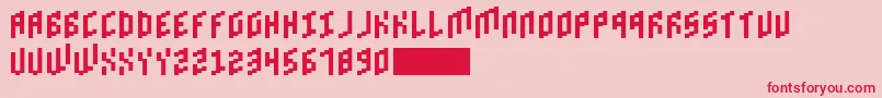 BrickBold Font – Red Fonts on Pink Background