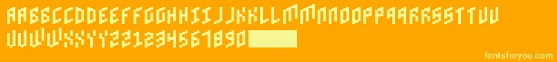 BrickBold Font – Yellow Fonts on Orange Background