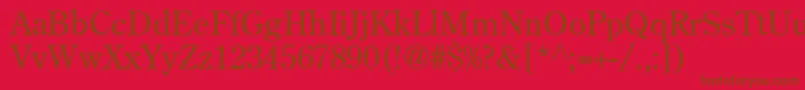 Agcenturyoldstylecyr Roman Font – Brown Fonts on Red Background