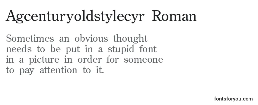 Agcenturyoldstylecyr Roman Font
