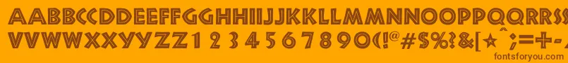 Newsel Font – Brown Fonts on Orange Background