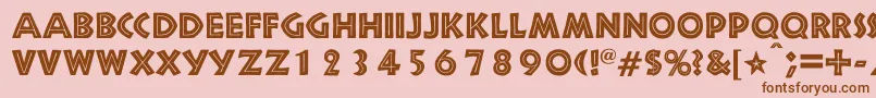 Newsel Font – Brown Fonts on Pink Background