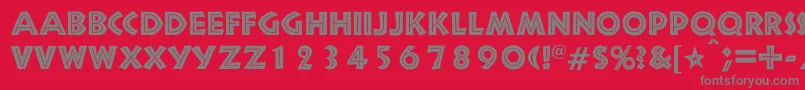 Newsel Font – Gray Fonts on Red Background