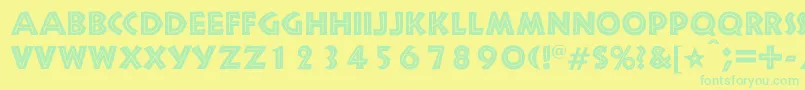 More about Newsel Font Newsel Font – Green Fonts on Yellow Background