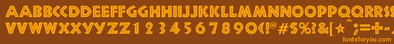 Newsel Font – Orange Fonts on Brown Background