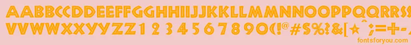 Newsel Font – Orange Fonts on Pink Background