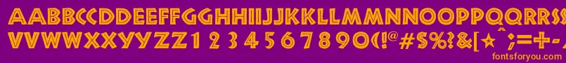 Newsel Font – Orange Fonts on Purple Background