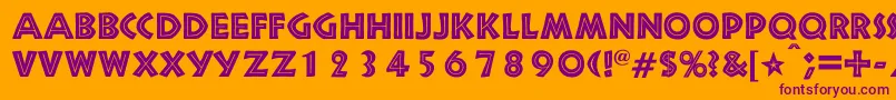 Newsel Font – Purple Fonts on Orange Background