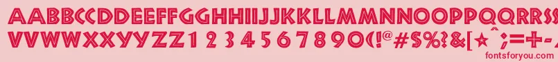 More about Newsel Font Newsel Font – Red Fonts on Pink Background