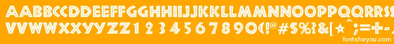 Newsel Font – White Fonts on Orange Background