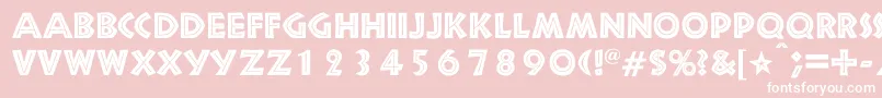 Newsel Font – White Fonts on Pink Background