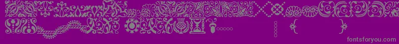 AdobeCaslonOrnaments Font – Gray Fonts on Purple Background