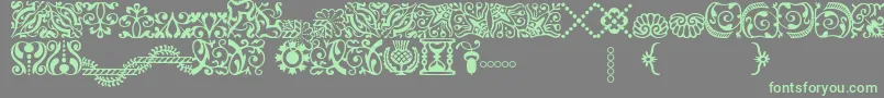 Police AdobeCaslonOrnaments – polices vertes sur fond gris