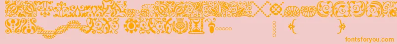 AdobeCaslonOrnaments Font – Orange Fonts on Pink Background