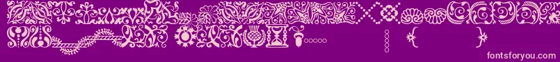 AdobeCaslonOrnaments Font – Pink Fonts on Purple Background