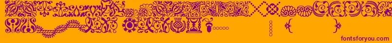 AdobeCaslonOrnaments Font – Purple Fonts on Orange Background