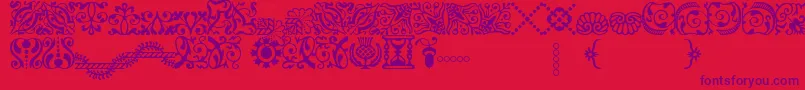 AdobeCaslonOrnaments Font – Purple Fonts on Red Background
