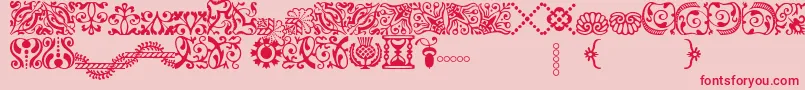 AdobeCaslonOrnaments Font – Red Fonts on Pink Background