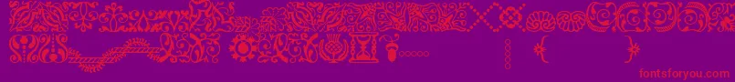 AdobeCaslonOrnaments Font – Red Fonts on Purple Background