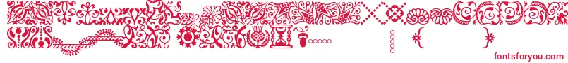 fuente AdobeCaslonOrnaments – Fuentes Rojas Sobre Fondo Blanco