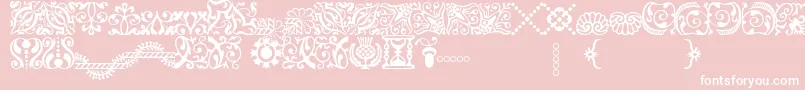 AdobeCaslonOrnaments Font – White Fonts on Pink Background