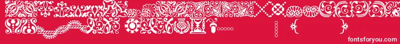 AdobeCaslonOrnaments Font – White Fonts on Red Background