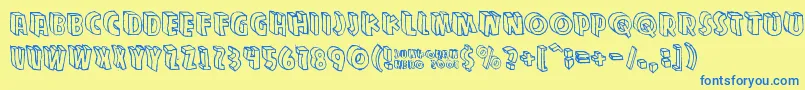 Zupagargonizer Font – Blue Fonts on Yellow Background