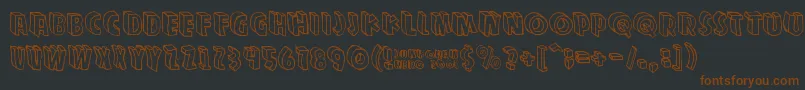Zupagargonizer Font – Brown Fonts on Black Background