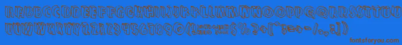 Zupagargonizer Font – Brown Fonts on Blue Background