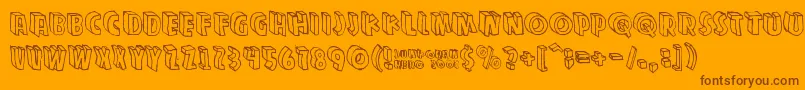 Zupagargonizer Font – Brown Fonts on Orange Background