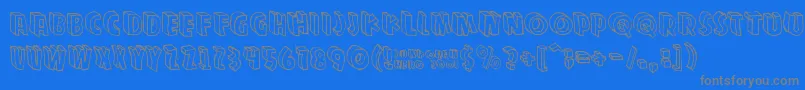 Zupagargonizer Font – Gray Fonts on Blue Background