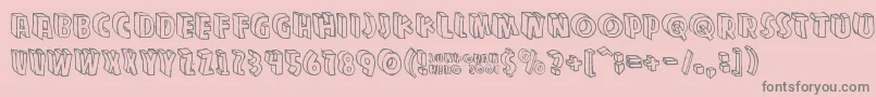 Czcionka Zupagargonizer – szare czcionki na różowym tle