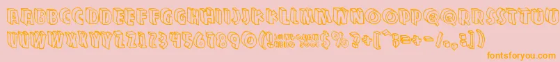 Zupagargonizer Font – Orange Fonts on Pink Background