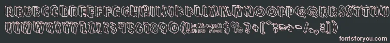 Zupagargonizer Font – Pink Fonts on Black Background